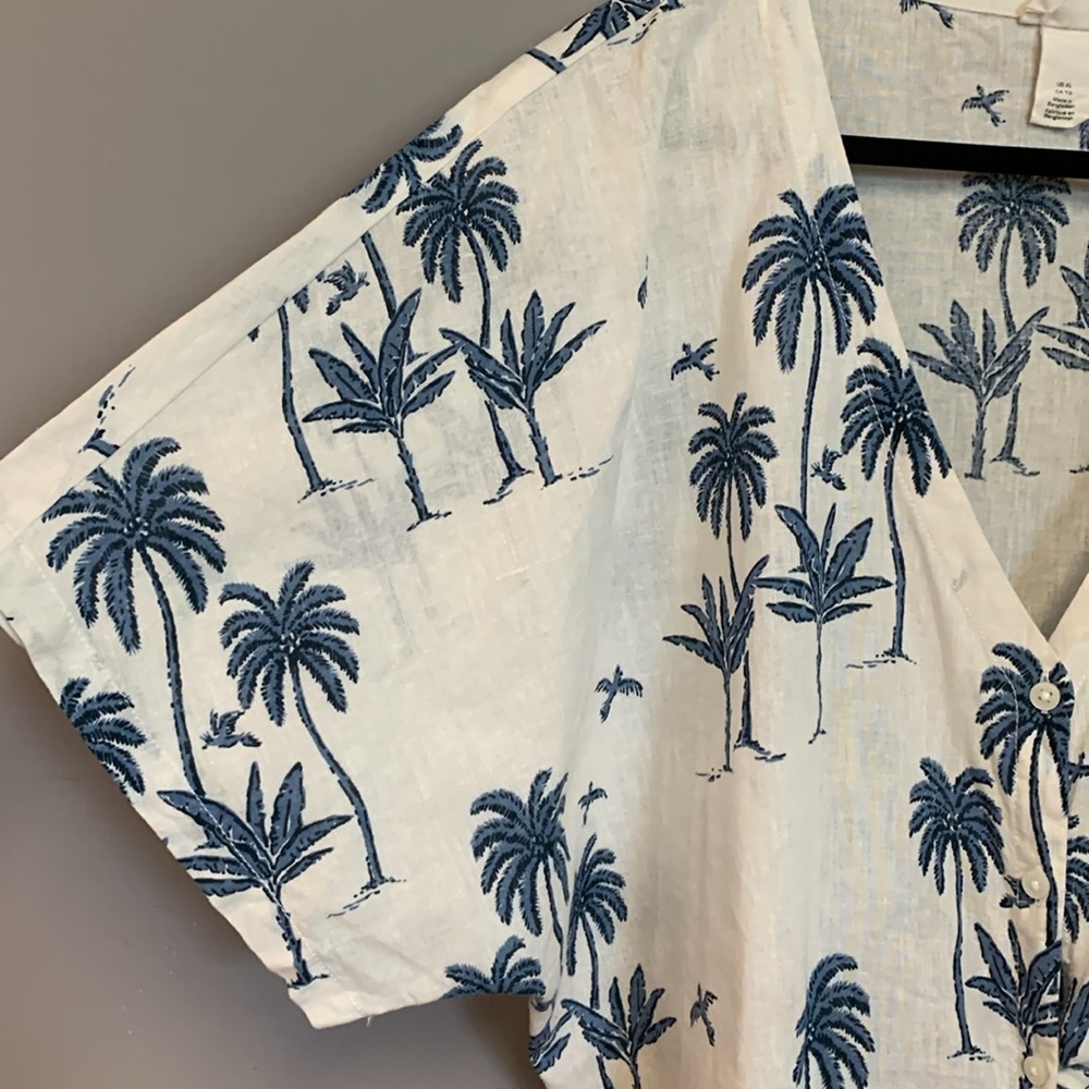 XL H&M Dempsey Palm Tree Linen Blend - Picture 5 of 8